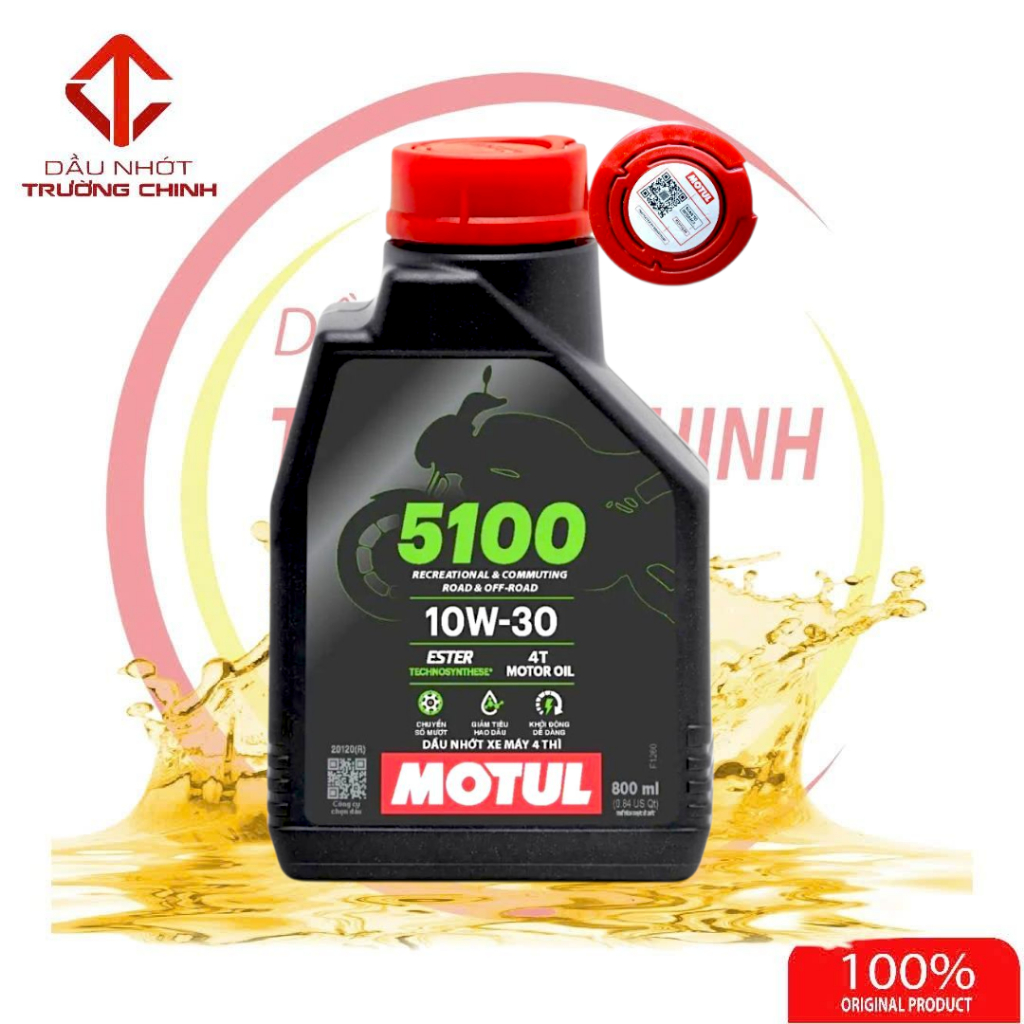 Nhớt Motul 5100 10W30 dành cho xe số, tay côn mới