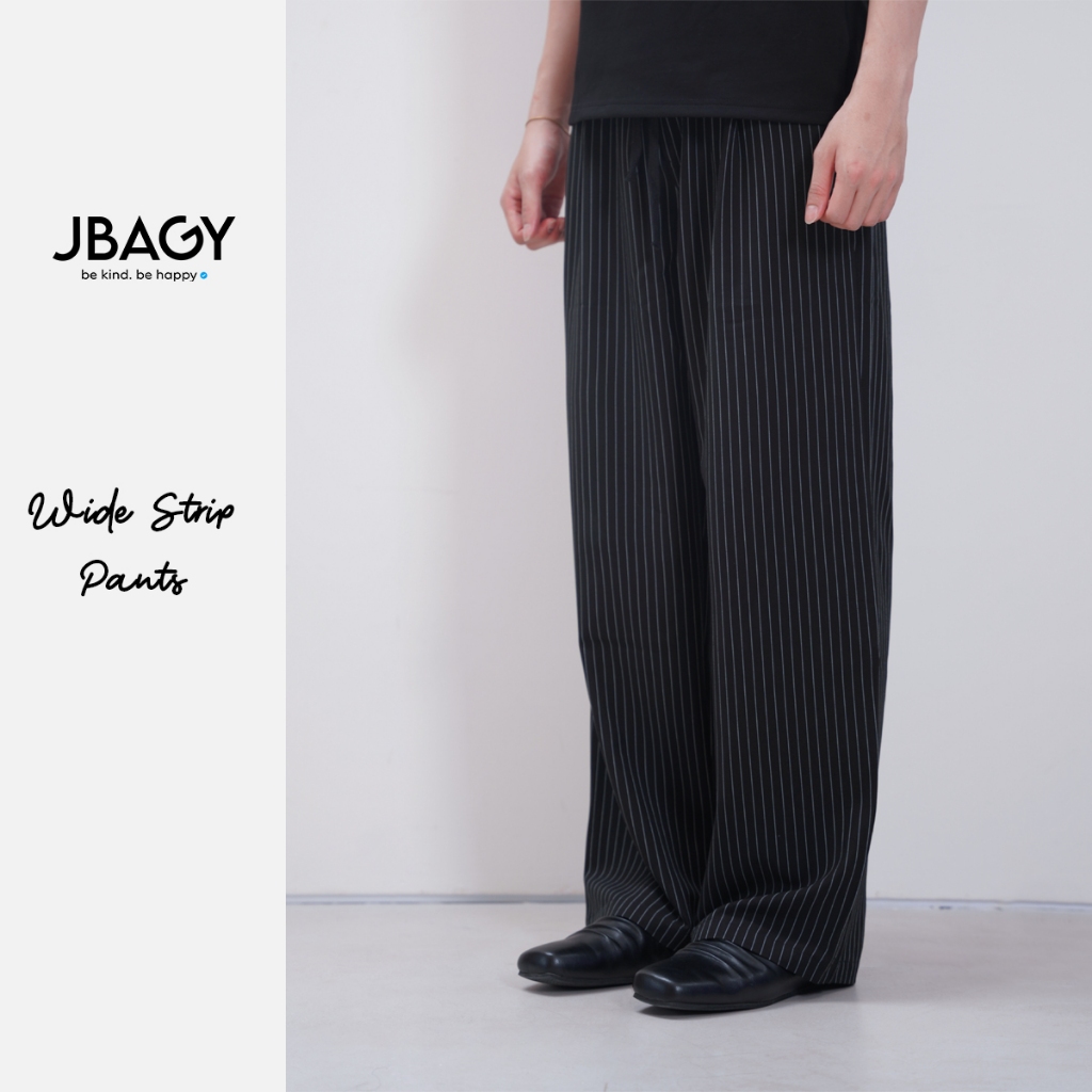 Quần tây nam kẻ sọc nam ống rộng JBAGY cạp chun JD0104