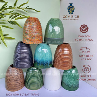  Bình Hoa Dáng Chuông Nhỏ Lọ Hoa Mini Để Bàn Decor Trang Trí Đẹp Gốm Sứ Bát Tràng - Gốm Bích 