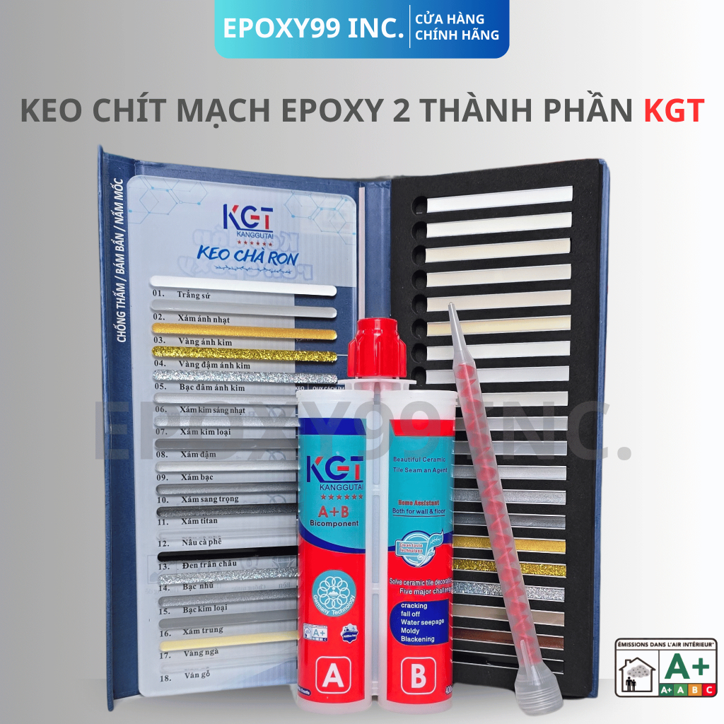 KEO CHÍT MẠCH EPOXY 2 THÀNH PHẦN KGT CHỐNG THẤM, CHỐNG BÁM BỤI, CHỐNG NẤM MỐC
