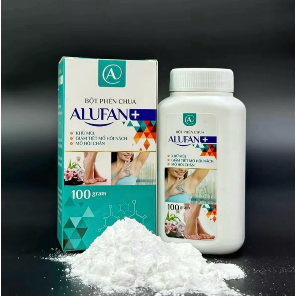 Bột Phèn Chua Chưng Cất Alufan+ Lọ Đầu Rắc