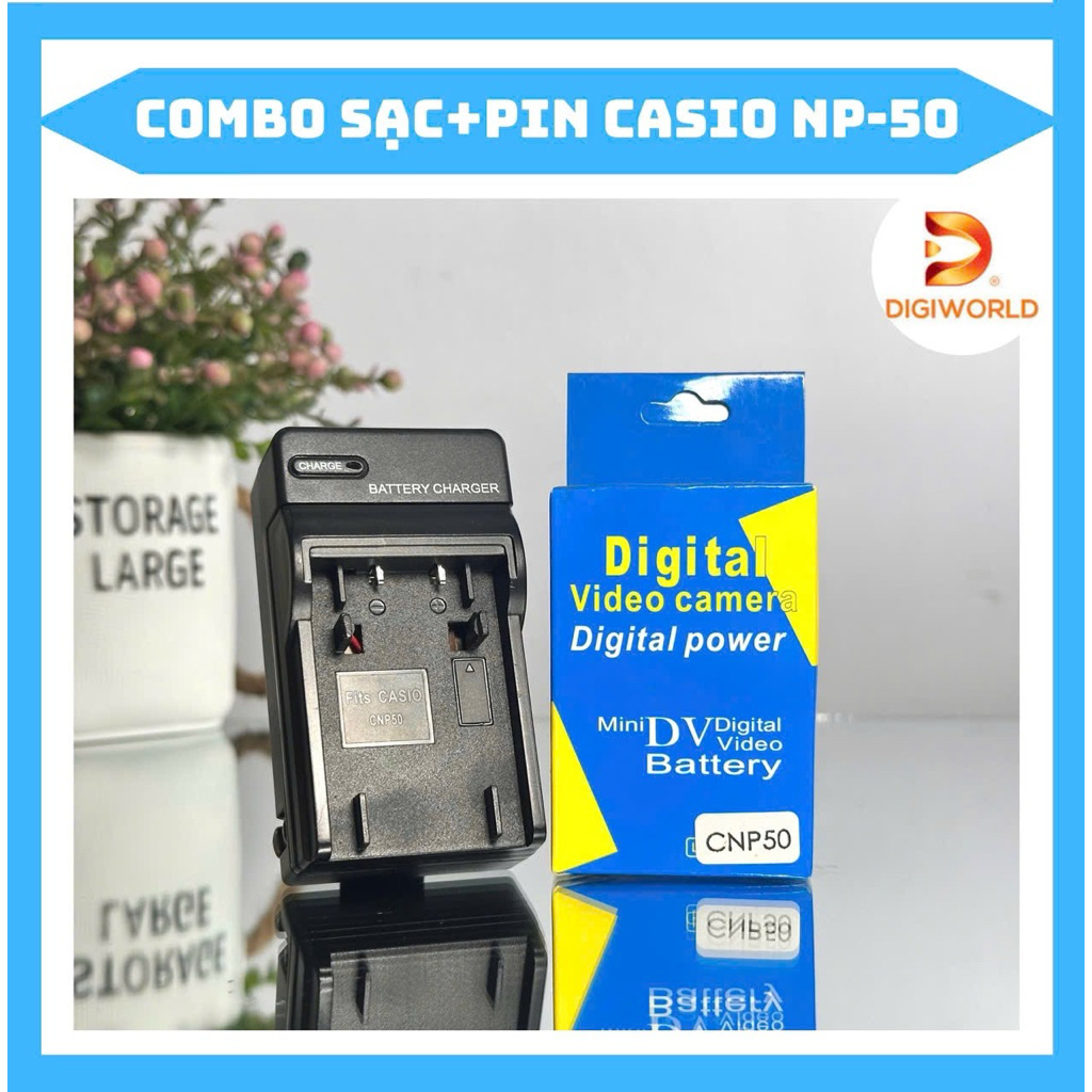 Bộ Sạc Pin Casi NP-50 ( Bộ Sạc Pin thay thế ) dùng cho EX-V7, Exilim EX-V8, Exilim EX-V3