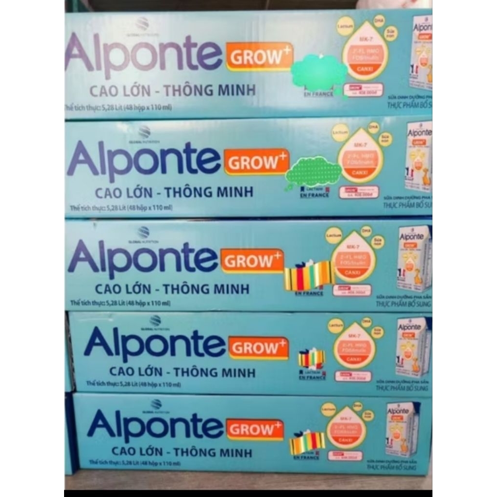 [Date T9/2026]sữa pha sẵn Alponte grow 110ml thùng 48 hộp
