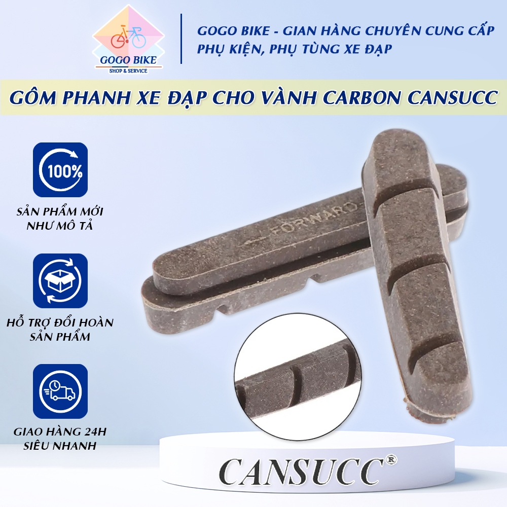[GoGo Bike] Cặp gôm phanh xe đạp road Carbon CANSUCC - 2 gôm phanh