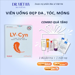 Viên uống đánh bay thâm mụn, sáng da, đẹp DA - MÓNG- TÓC LV Cyn hộp 6 vỉ x 10 viên| BS Da Liễu Khuyên Dùng