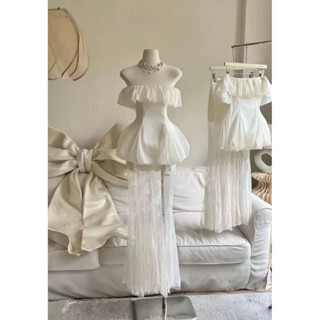  SET ÁO BÍ  NHÚN  BÈO  TRỄ VAI  MIX CHÂN VÁY REN  ĐUÔI CÁ THIẾT KẾ SANG CHẢNH 