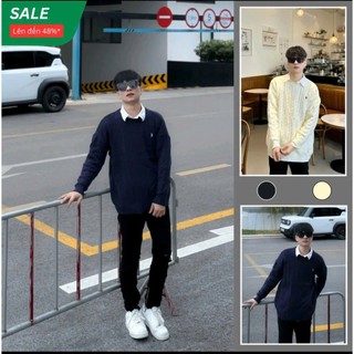  Áo len SWEATER  thêu ngựa áo len dệt kim form rộng hàng QCCC 