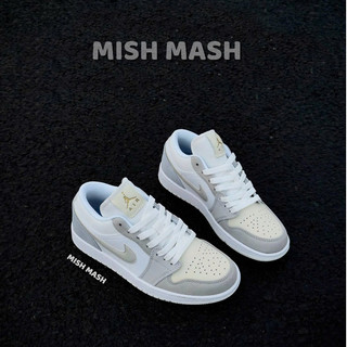  Giày Nike Air Jordan 1 Low Paris – Trắng Xám Sữa Sang Trọng 