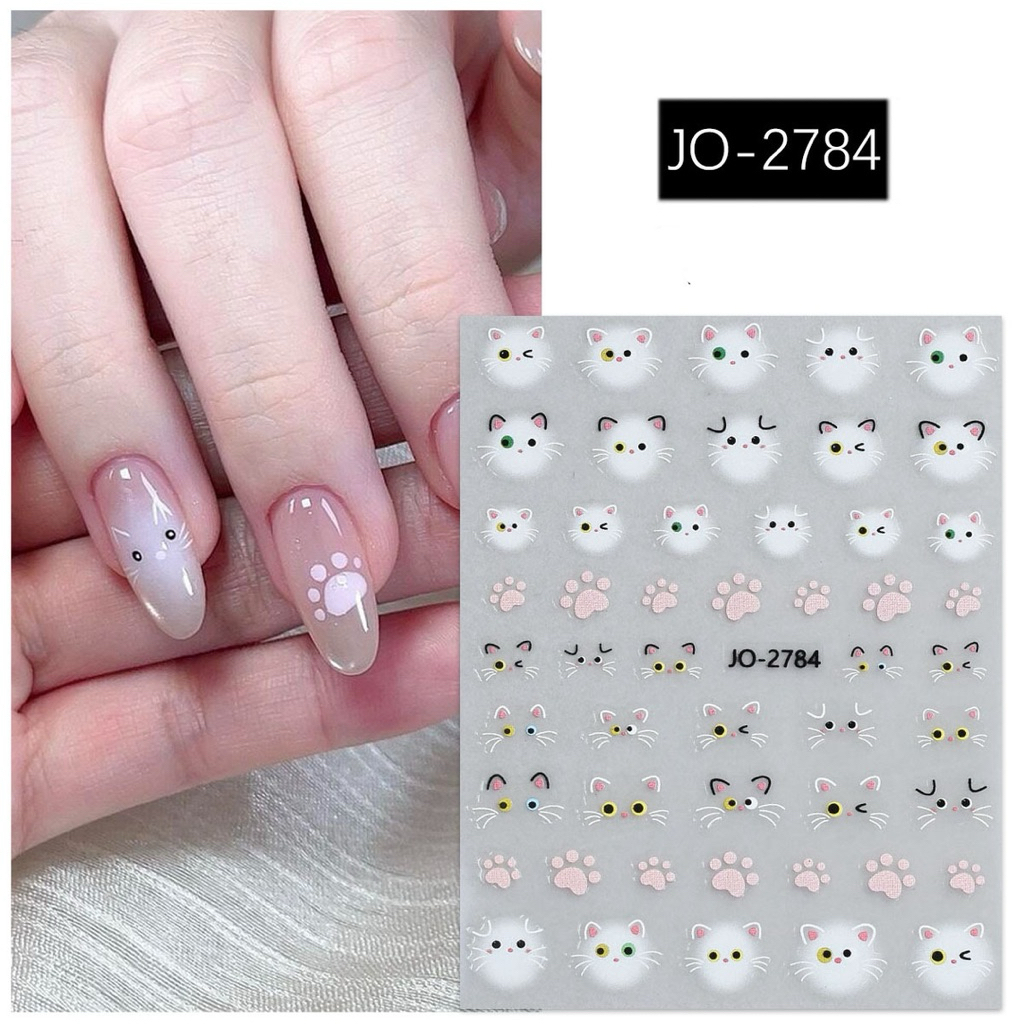 (Mẫu mới) Sticker 3D mèo con Hello Kitty - Unnie Nails