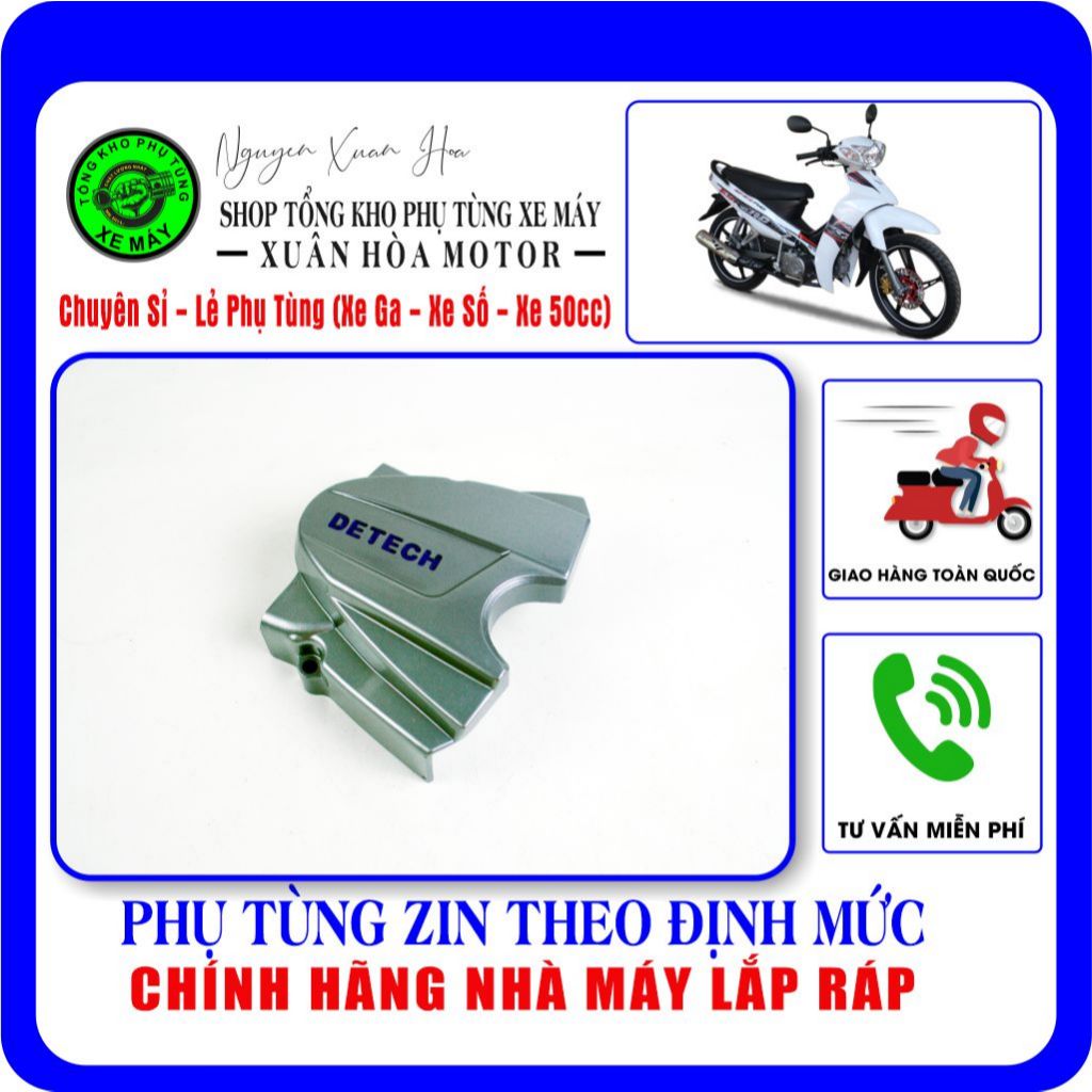 Nắp cá Sirius Detech 50cc/ Mang cá Sirius Detech 50cc (Chất liệu thép cao cấp, chính hãng nhà máy lắ