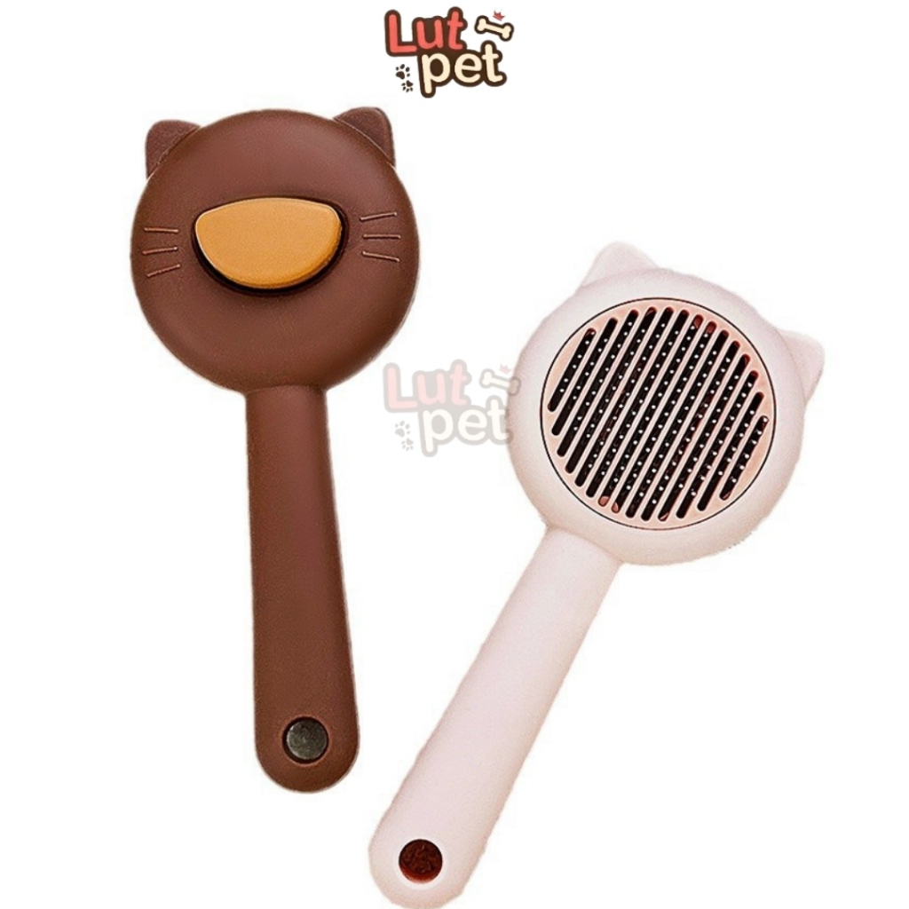 Lược chải lông chó mèo miutoo, lược lấy lông chó mèo có nút bấm tách lông - lutpet