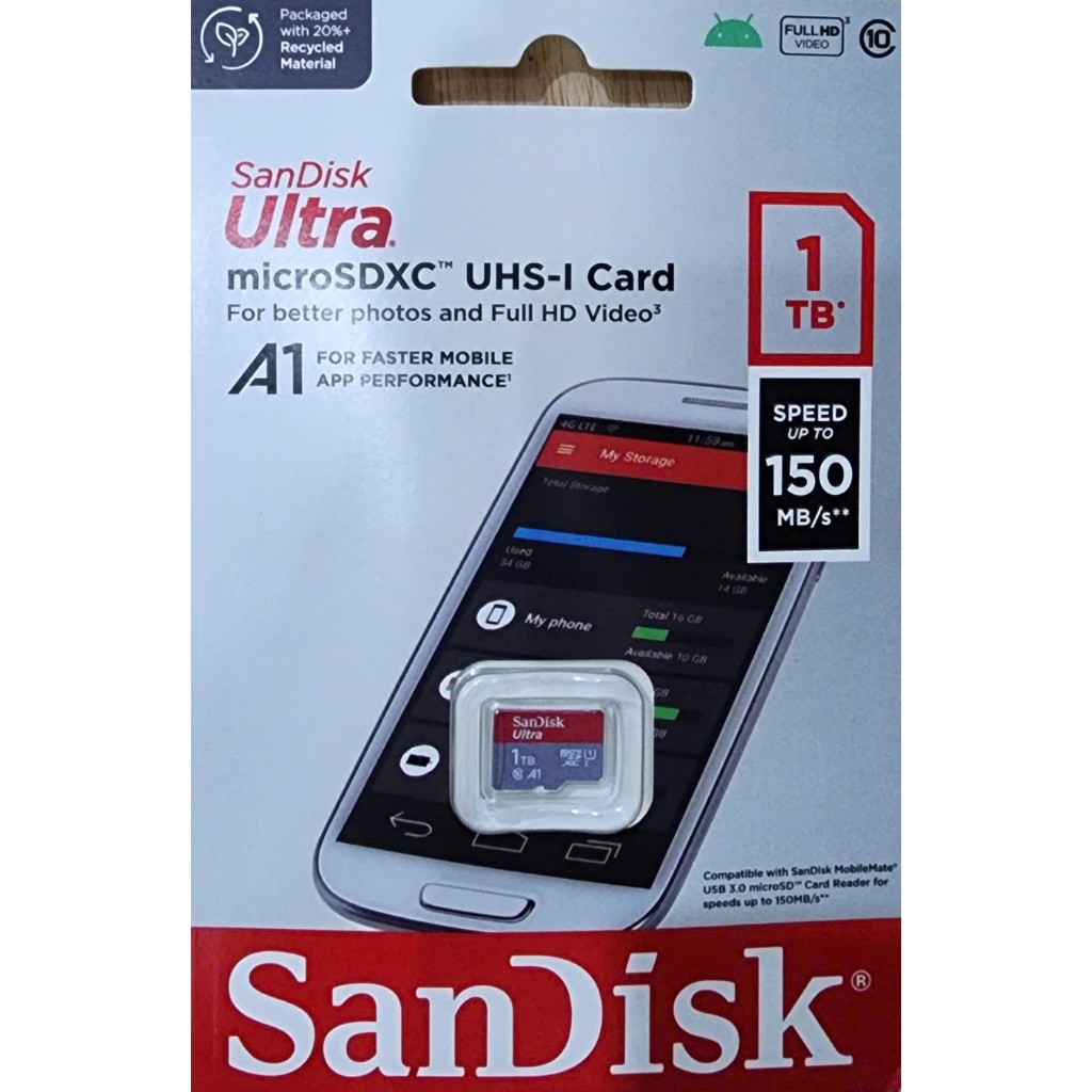 Thẻ nhớ MicroSDXC Sandisk Ultra A1 150 MB/s 1TB