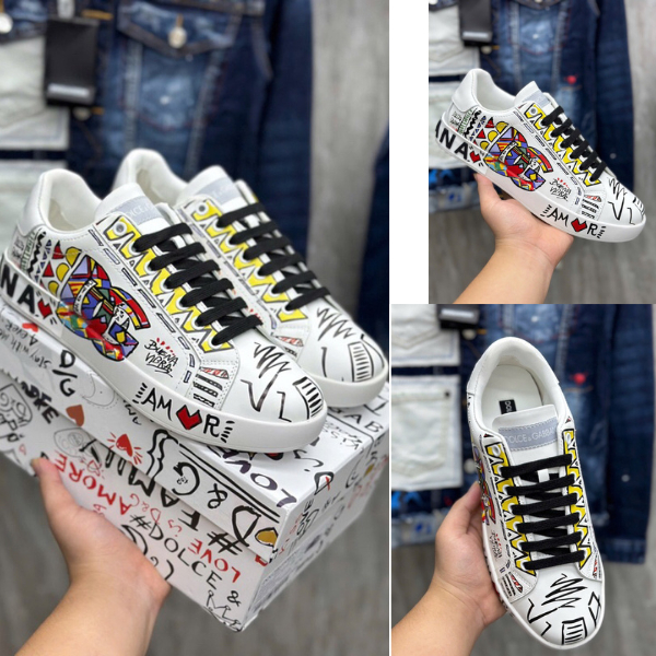Giày Thể Thao Nam Trắng Nhiều Màu Sắc Full BIll  Monogram Giày Nam Nữ Đế Độn Bản Đẹp Đi Học Đi Chơi