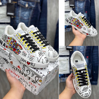 Giày Thể Thao Nam Trắng Nhiều Màu Sắc Full BIll  Monogram Giày Nam Nữ Đế Độn Bản Đẹp Đi Học Đi Chơi