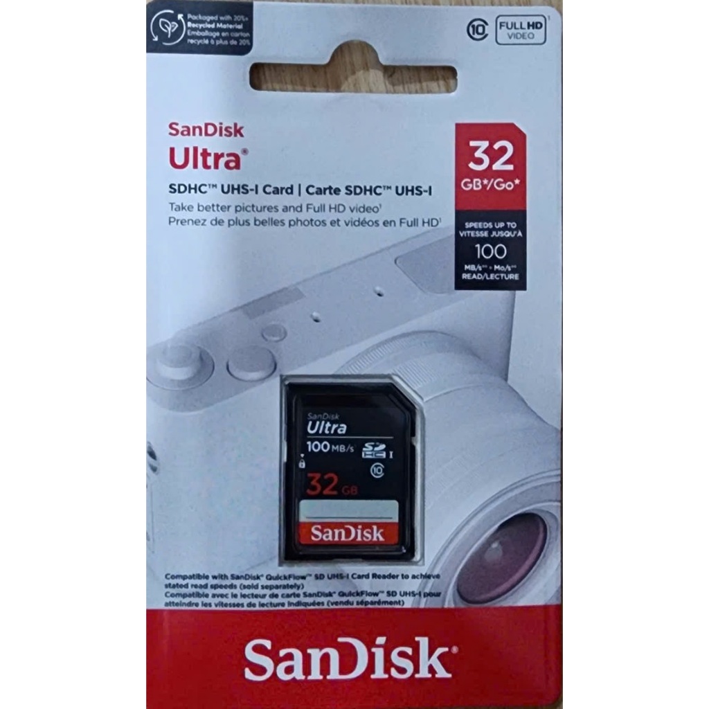 Thẻ nhớ SDHC SanDisk Ultra 100 MB/s 32GB