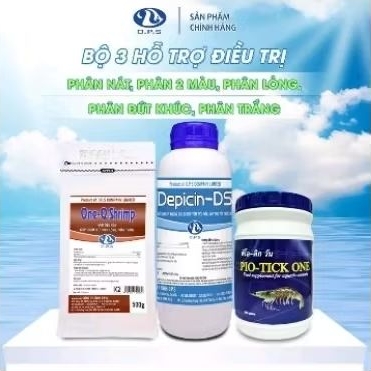 Bộ 3 hỗ trợ phân nát, phân 2 màu, phân lỏng, phân đứt khúc, phân trắng trên tôm