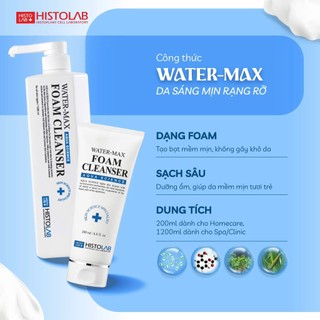  SỮA RỬA MẶT DƯỠNG ẨM TRẮNG DA WATER MAX FOAM CLEANSER HISTOLAB 