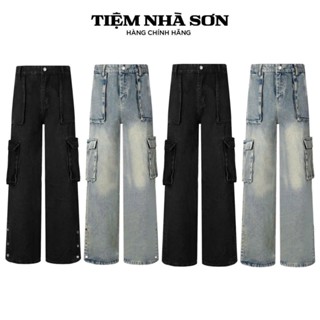  Quần JEAN Túi Hộp Cúc Bấm Unisex Nam Nữ Chính Hãng Tiệm Nhà SƠN 