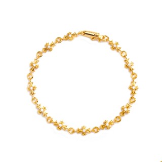  Vòng Tay Chrome Heart Mạ vàng 22k Đính Đá Tiny E Cross Bracelet 20cm Chuỗi Mắt Xích có Khóa Gài 