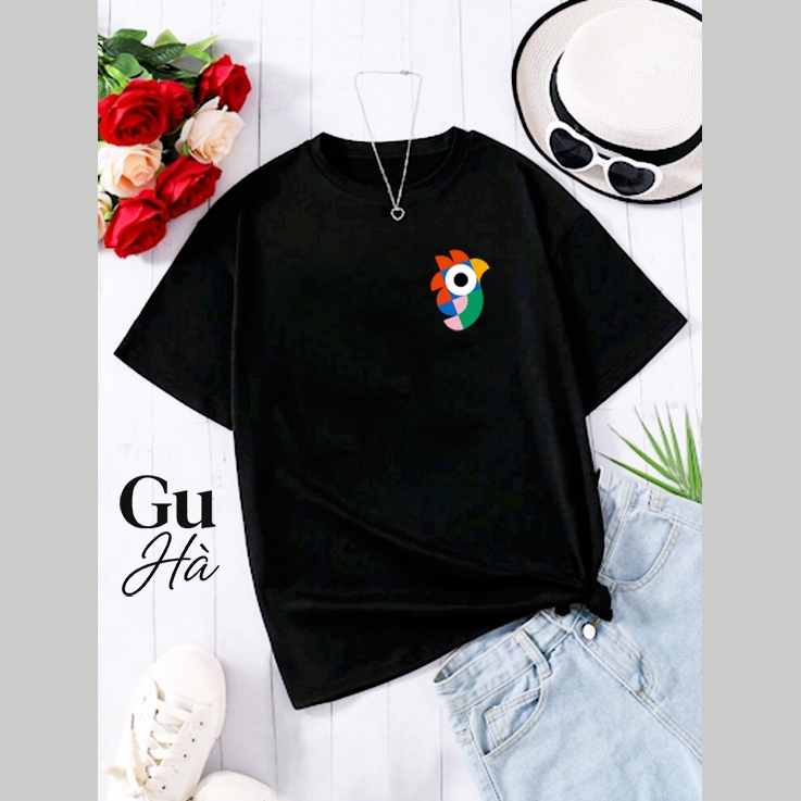 (9Kg - 92Kg) Áo thun Unisex, áo cặp, hoạ tiết con cú xinh xinh, phối gì cũng đẹp - Gu Hà I H34