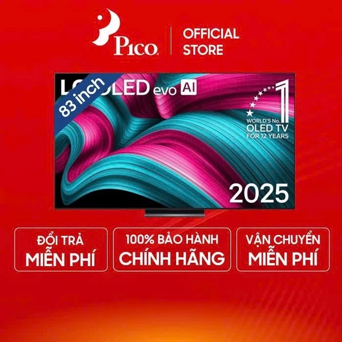 Smart Tivi OLED evo LG AI 4K 83 inch OLED83C5PSA Mẫu mới 2025 - Chính hãng bảo hành 24 tháng
