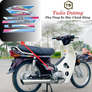  Tem Dream Thái Hồng TD Gắn Dream Hàng Cao Cấp   Tem 3 Lớp   - Tem Dán Xe Dream Thái Việt Cao Cấp 