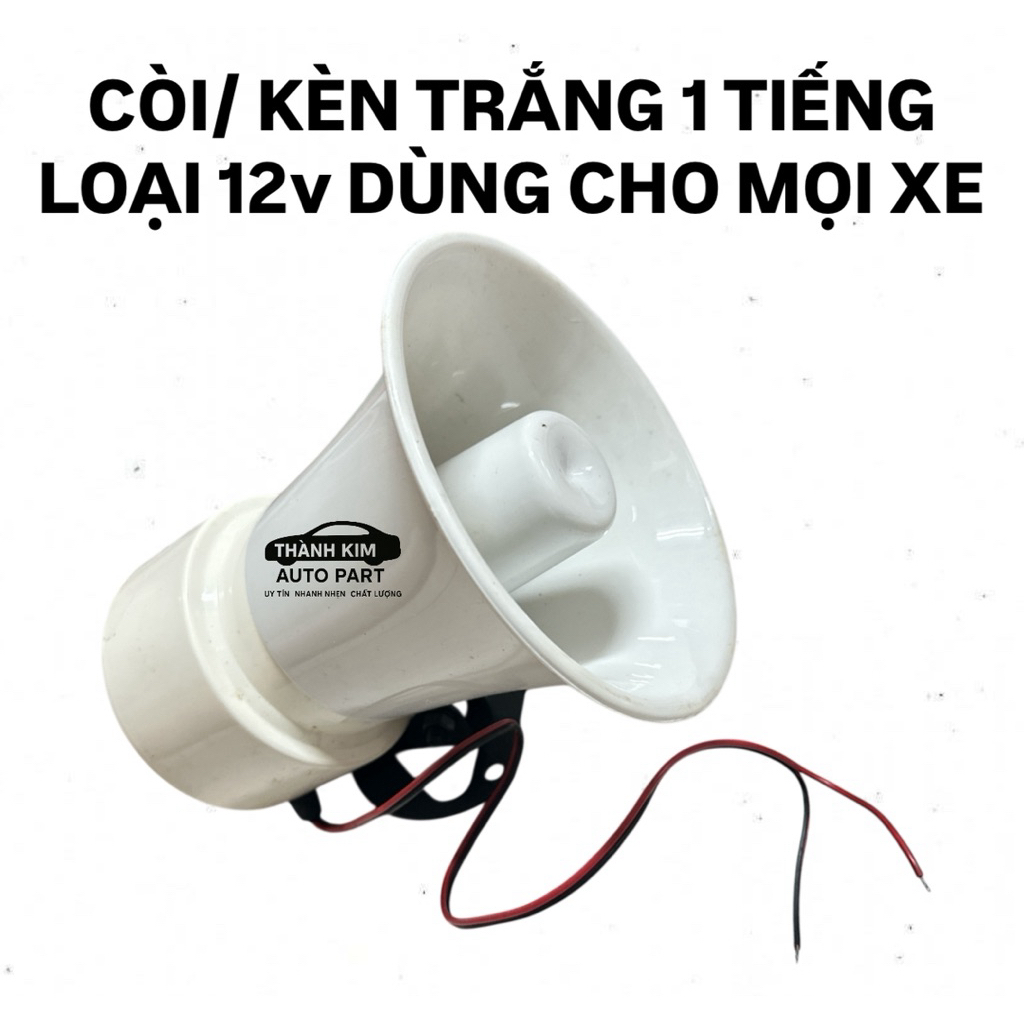 Còi Hụ Trắng 1 Tiếng 12v