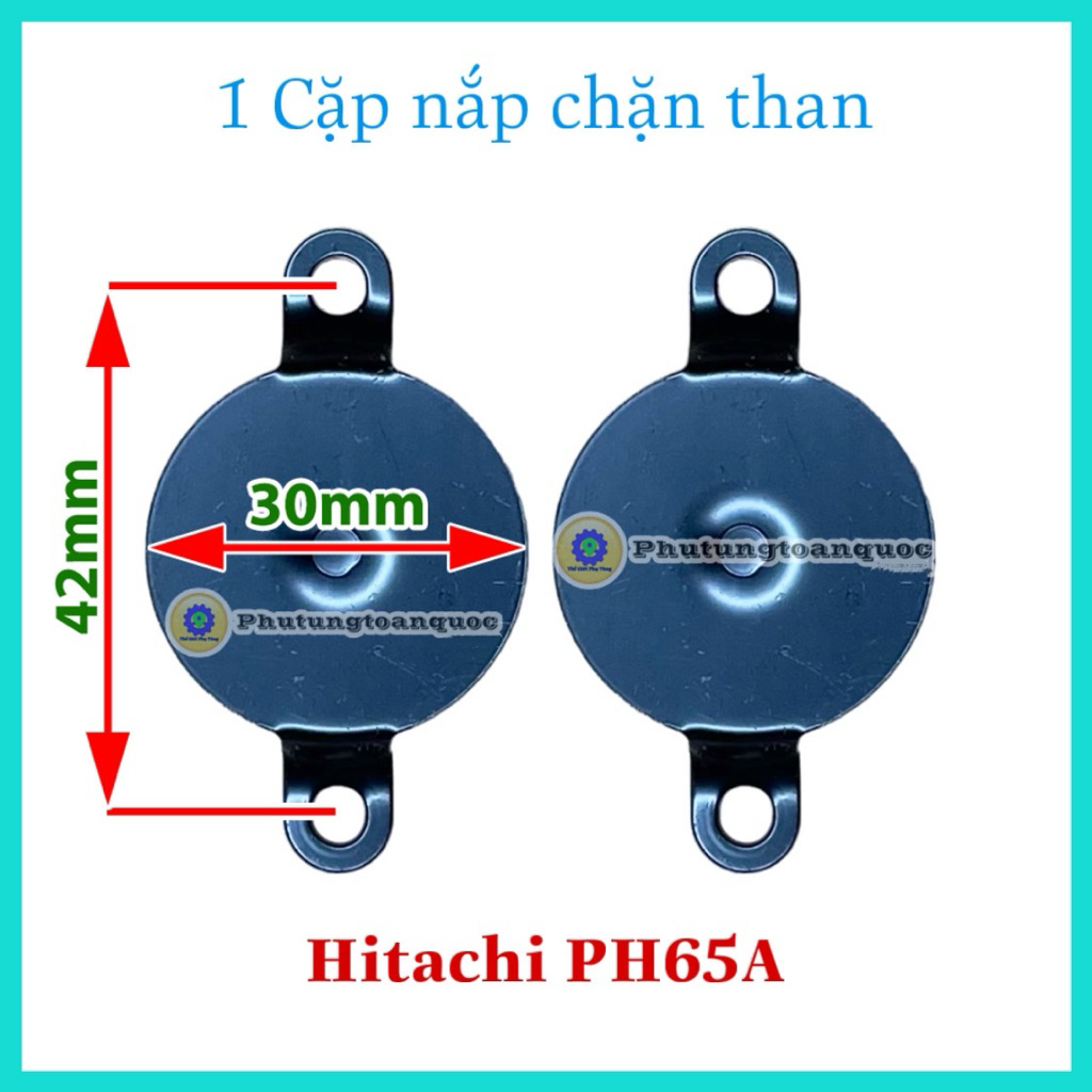 1 Đôi Nắp Sắt Chặn Chổi Than Máy Khoan Đục 30mm Hitachi PH-65A, HiKOKI PH-65A Dùng Chung,Và Các Hãng