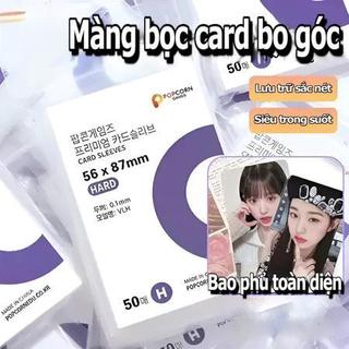 Bộ 50 Bọc Thẻ Popcorn Cứng Dày 0.1mm - Bảo Vệ Thẻ Lomo, Mini Photo, Album Kpop