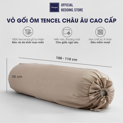 [Nhiều màu] Vỏ gối ôm 100% Tencel tự nhiên cao cấp Changmi Bedding mềm mượt và mát lạnh 35 x 110cm