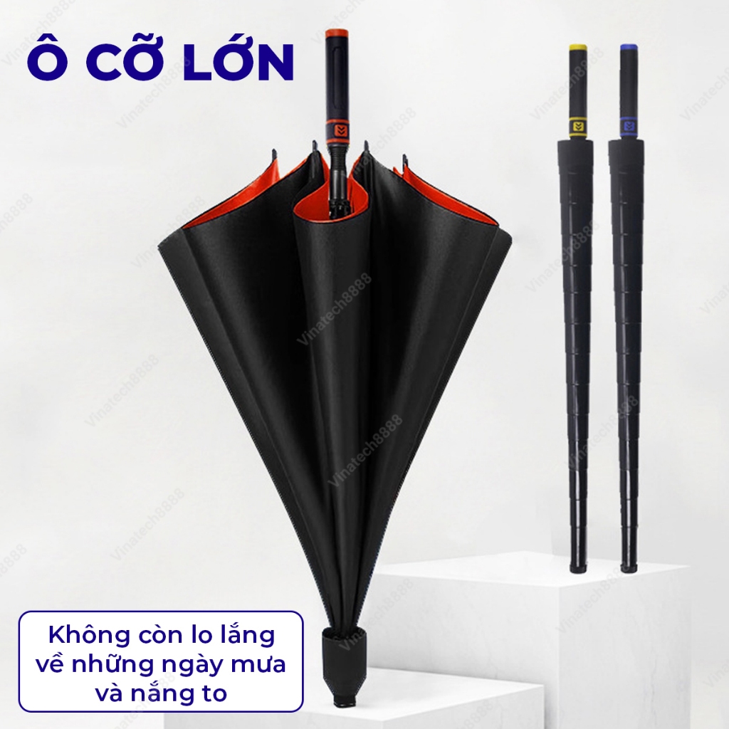 Ô Dù Cỡ Lớn Che Mưa Che Nắng Siêu Rộng, Ô Gấp Gọn Cán Dài, Ô Chống Tia UV Cho Người Lớn