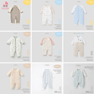   MẪU MỚI  NOUS BODY DÀI LIỀN DÀI KHÔNG TẤT CHO BÉ 0M 3M 6M 9M NHIỀU MẪU Suzy Baby 