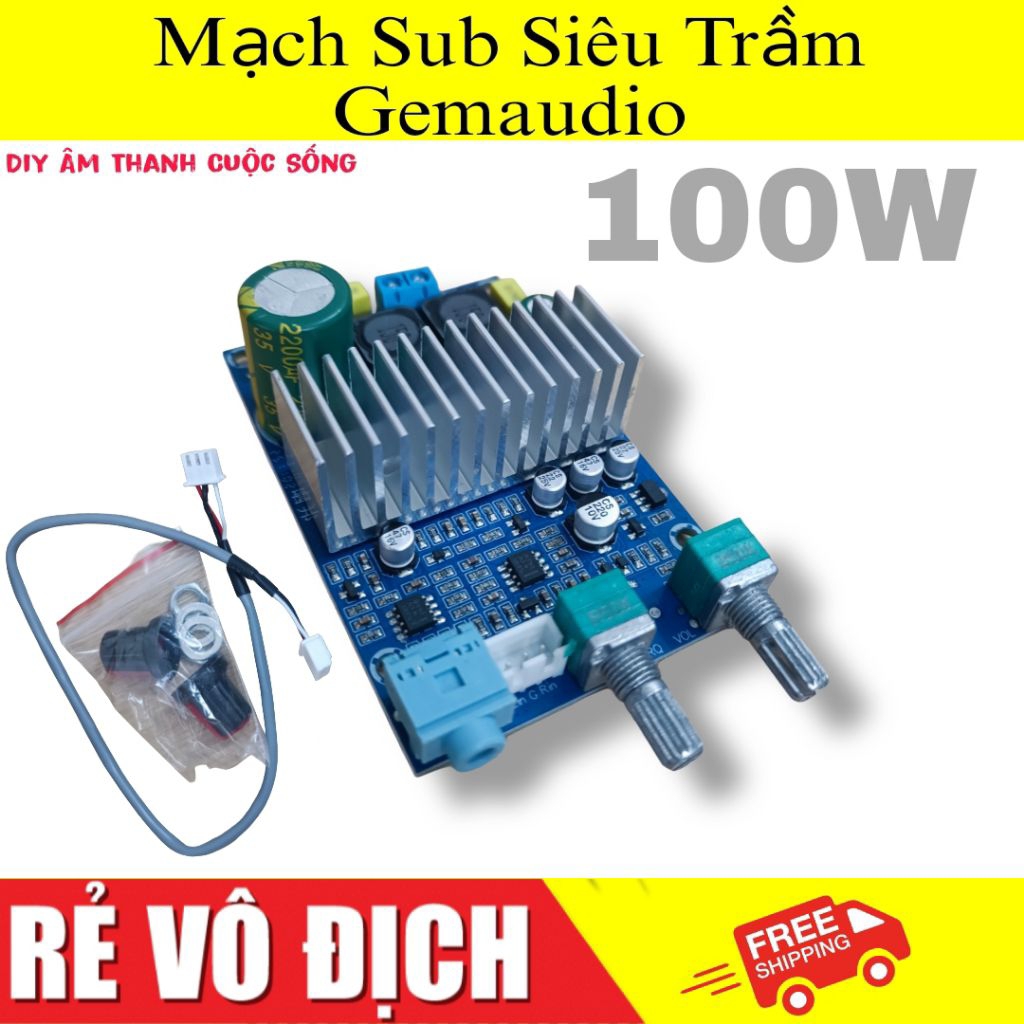 Mạch 𝗦𝘂𝗯 𝗚𝗲𝗺𝗮𝘂𝗱𝗶𝗼 𝟭𝟬𝟬𝗪 Siêu Trầm Mono Diy -
