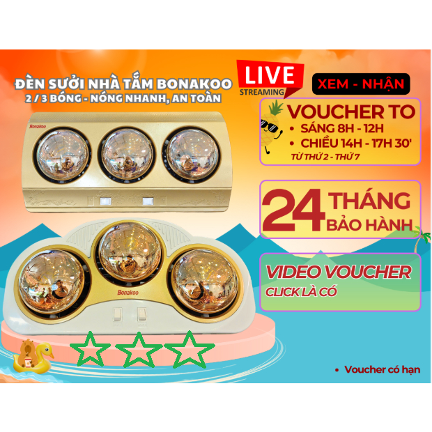Bóng đèn sưởi nhà tắm đui sứ chống cháy nổ, Đèn sưởi nhà tắm 2 bóng 3 bóng treo tường cao cấp giá rẻ