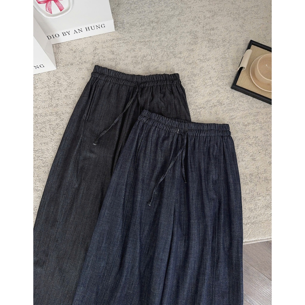 (Hàng QC L1) Quần jean xanh đậm Hari ống suông rộng dáng đứng phom rộng Q2117 | BigBuy360 - bigbuy360.vn