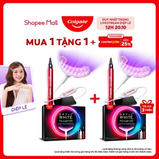   Diệp Lê x Colgate  Máy làm trắng răng Colgate Optic White O2 Flex Light  Bao gồm Bút trắng răng  