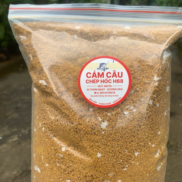 2kg mồi câu cám câu chép hốc H68 cao cấp - vị thơm - có bông tuyết