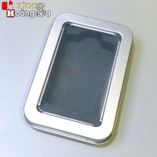  hộp thiếc đựng bật lửa zippo mặt nhựa trong suốt 