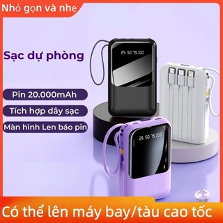  Pin Sạc Dự Phòng 20000mAh sạc nhanh pin mini dung lượng lớn có sẵn nhiều dây sạc 