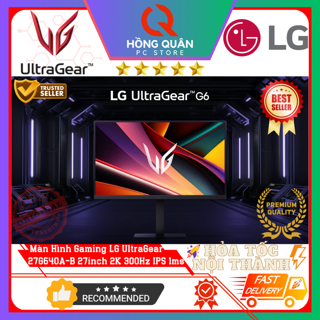 Màn Hình LG UltraGear 27G640A-B 27inch IPS 2K 300Hz G-Sync HDR400 1ms GtG Speaker New - Hàng Chính Hãng Bảo Hành 2 Năm | BigBuy360 - bigbuy360.vn