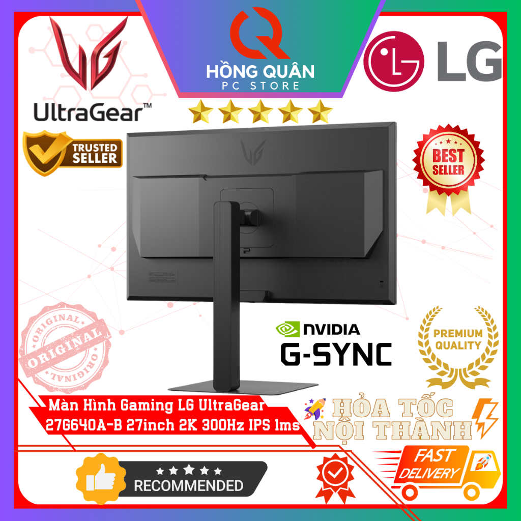Màn Hình LG UltraGear 27G640A-B 27inch IPS 2K 300Hz G-Sync HDR400 1ms GtG Speaker New - Hàng Chính Hãng Bảo Hành 2 Năm | BigBuy360 - bigbuy360.vn
