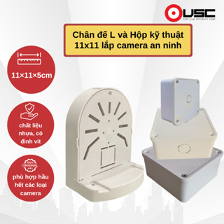 Hộp Kỹ Thuật 11x11 + Chân Đế L Gắn Camera An Ninh (có ốc vít)
