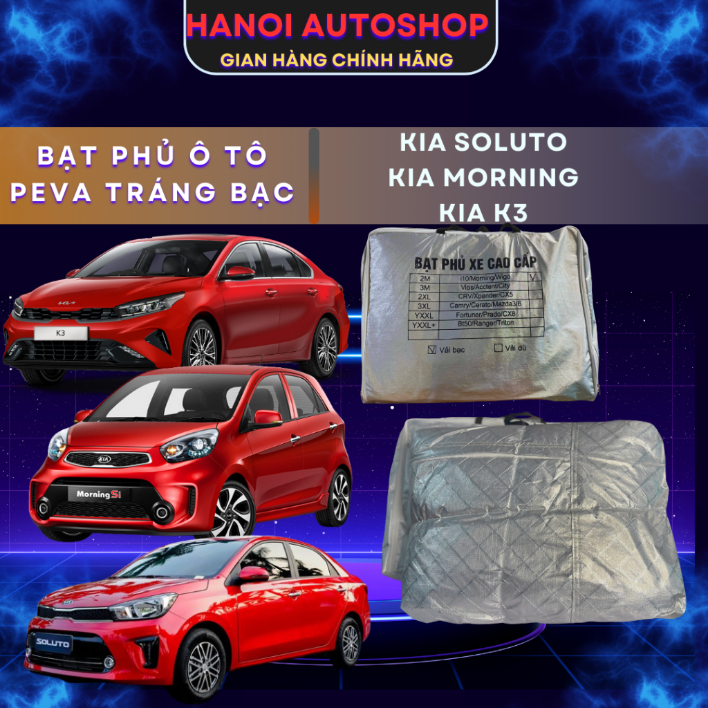 Bạt phủ xe ô tô vải PEVA cho xe Kia Morning