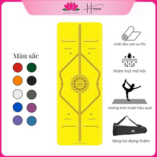  Thảm yoga chống trượt cao cấp Louis Yoga chất liệu cao su tự nhiên có đường định tuyến Asana 24 
