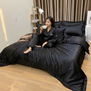 Bộ Ga Gối Phi Lụa Chăn Trơn bông lông vũ nệm |25-30cm| Trinh Bedding