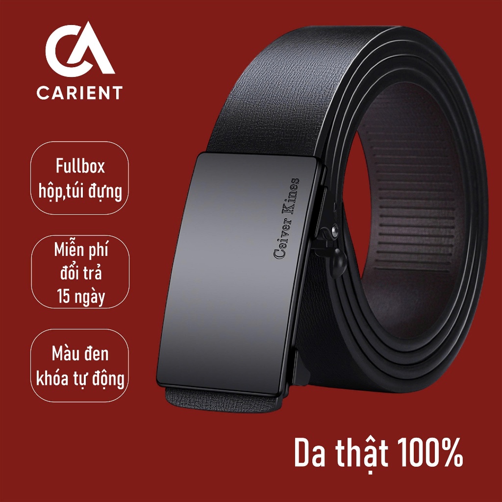 Thắt lưng nam da bò chính hãng CARIENT CK252 cao cấp thời trang phong cách lịch sự