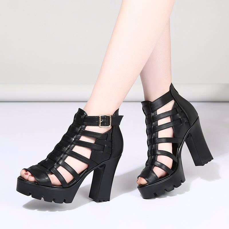 Giày Cao Gót Sandanls 2 Khoá Dây Đan Đế Vuông Cao 9 Phân, Giày Nữ Đẹp, Giày Nữ Thời Trang shop nhà m