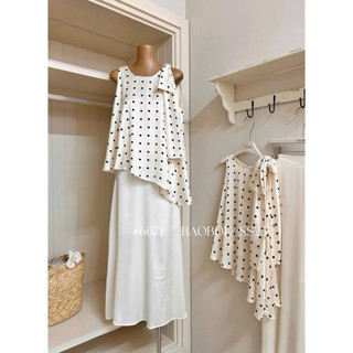 Vải Lụa Satin chấm bi