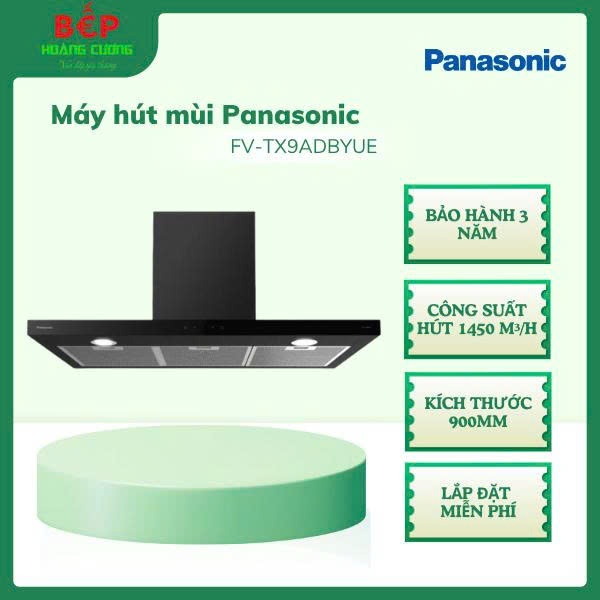 Panasonic FV-TX9ADBYUE máy hút mùi 1450m³/h, áp tường chữ T, lưới nhôm dễ vệ sinh