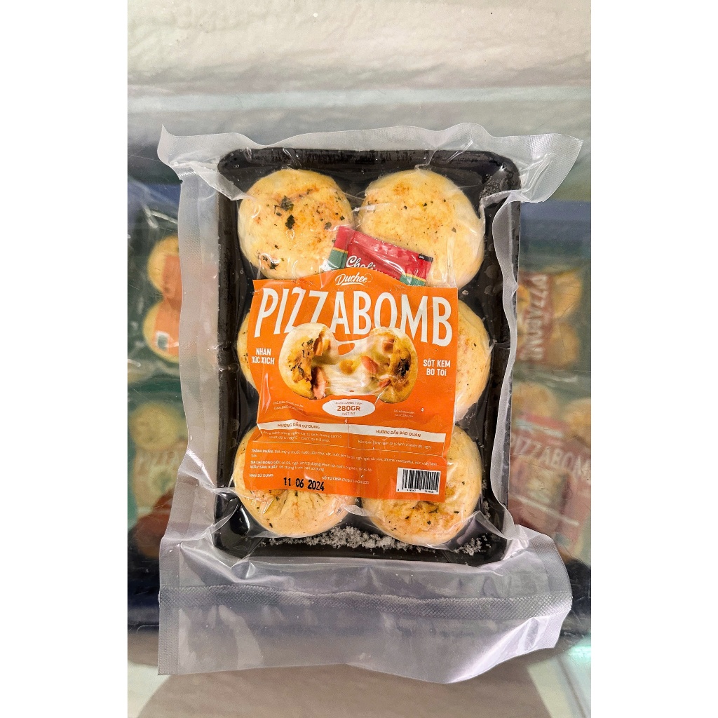 Pizza Bom Phô Mai Chảy - Combo 6 Bánh - Bánh Pizza Mini Đông Lạnh- Tiện Lợi, Ngon Miệng